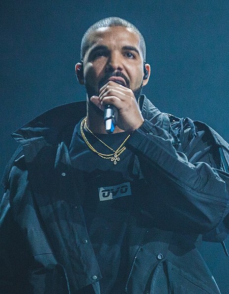 Drake performing in 2016. Source: Wikimedia.org, under Creative Commons 2.5 license.