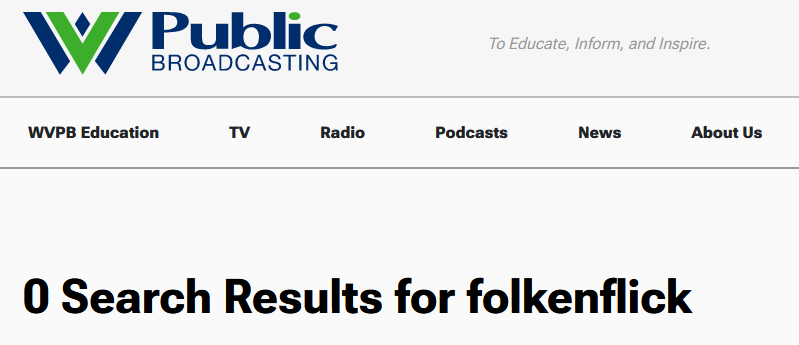 West Virginia Public Broadcasting has not published a National Public Radio story about political interference at West Virginia Public Broadcasting.